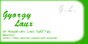 gyorgy laux business card